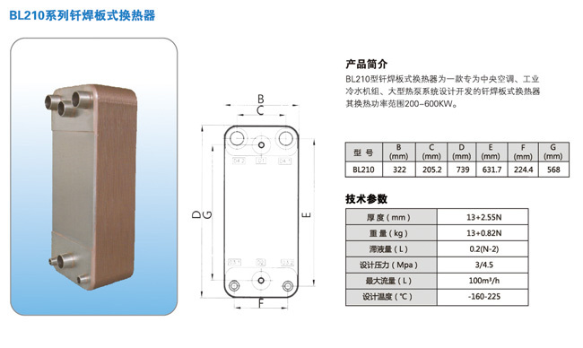 釬焊板式換熱器參數(shù)